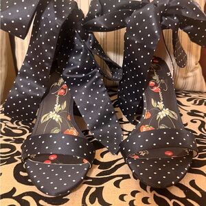 Jessica Simpson Dark Blue Polka Dot Sandals